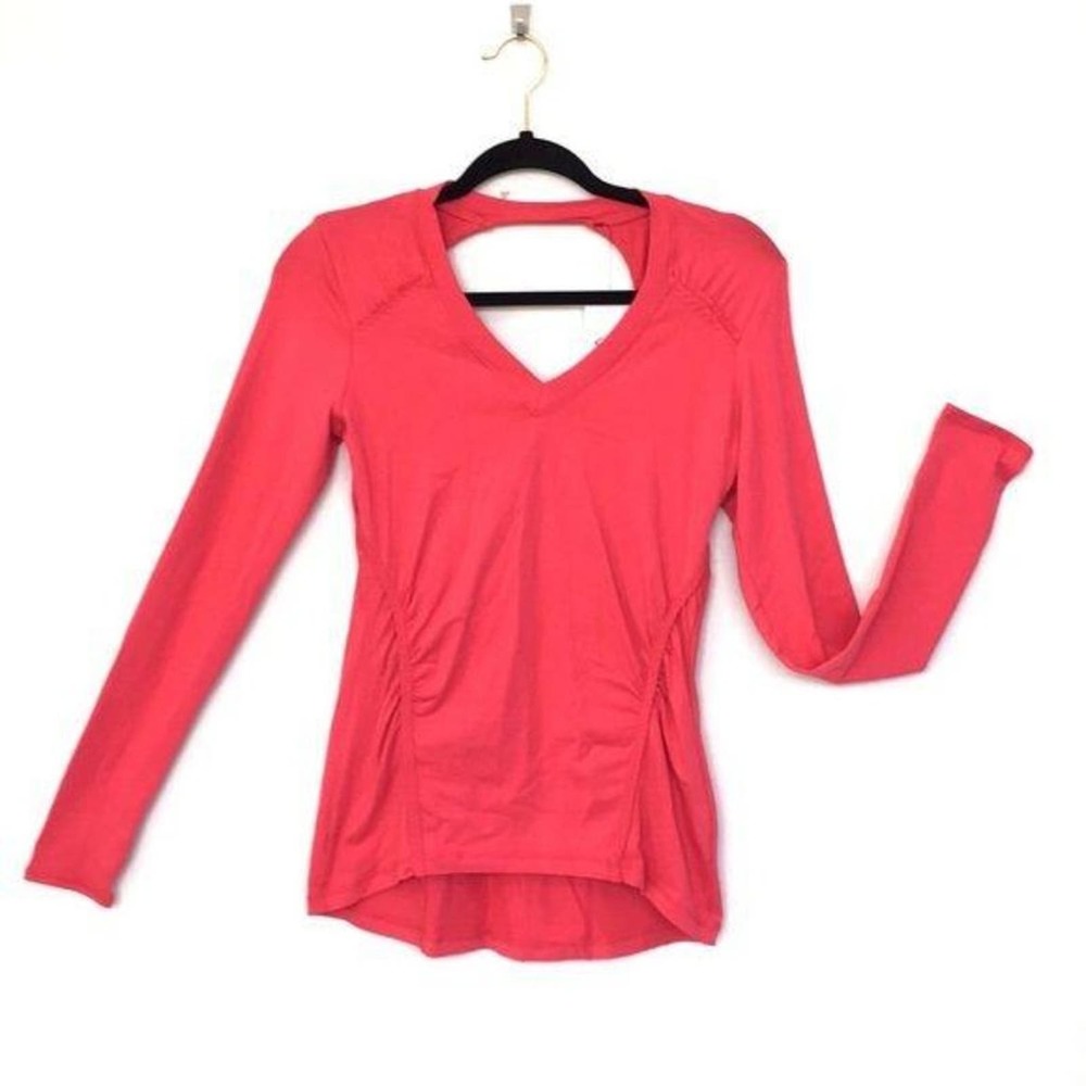 VIMMIA top keyhole athletic L-sleeves coral M NWT